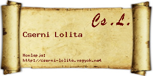 Cserni Lolita névjegykártya